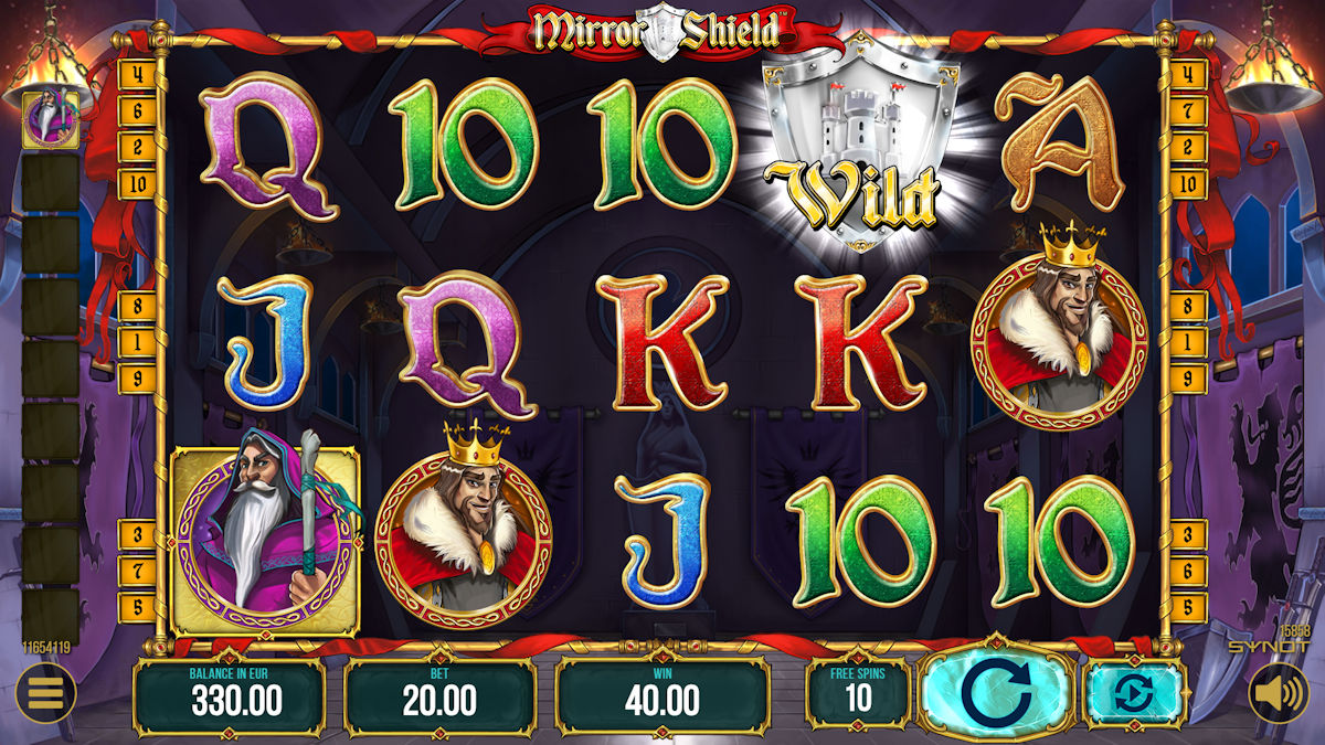 Reels of Mirror Shield slot from Synot Games