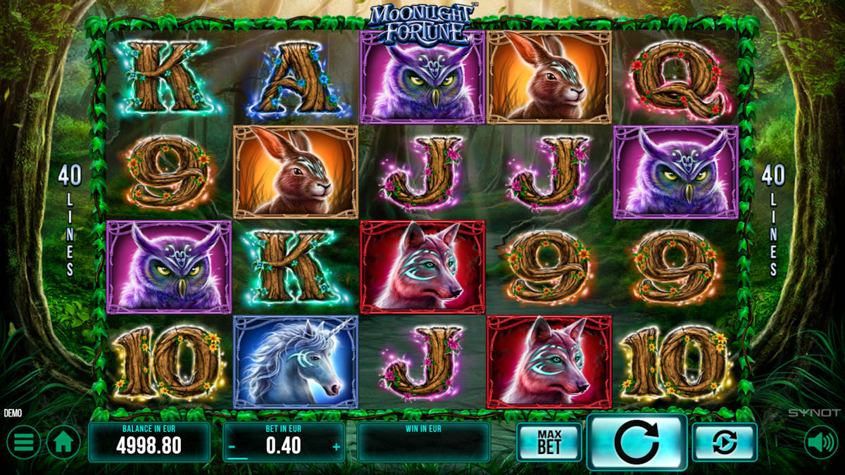 Reels of Moonlight Fortune slot from Synot Games
